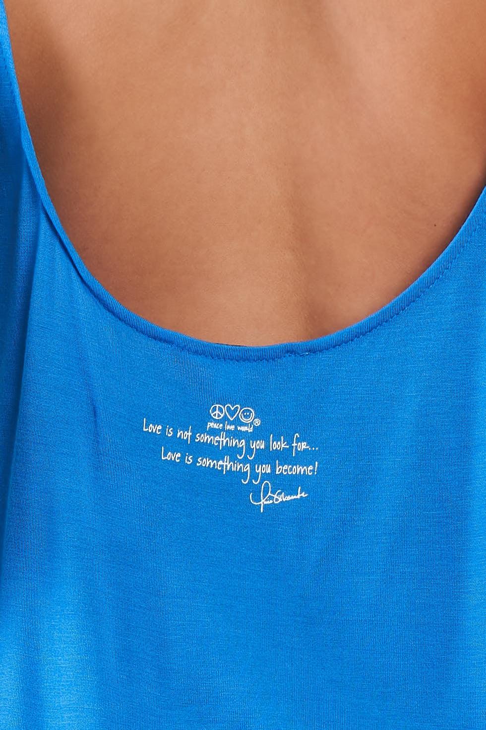 French Blue Sleeveless "Love Anchor, The Soul" Scoop Neck Tank Top