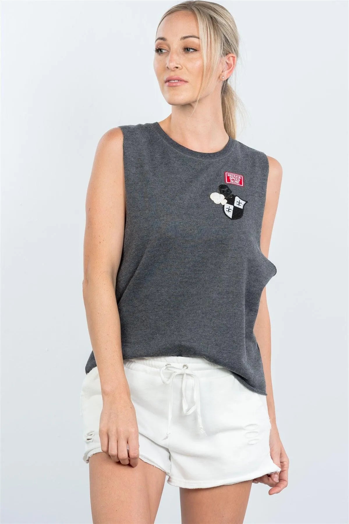 White Distressed Raw Hem Shorts / 3-2-1 - Tasha Apparel Wholesale