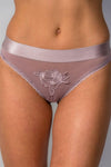 Mauve Underwear With Floral Embroidered /2-4-4-1
