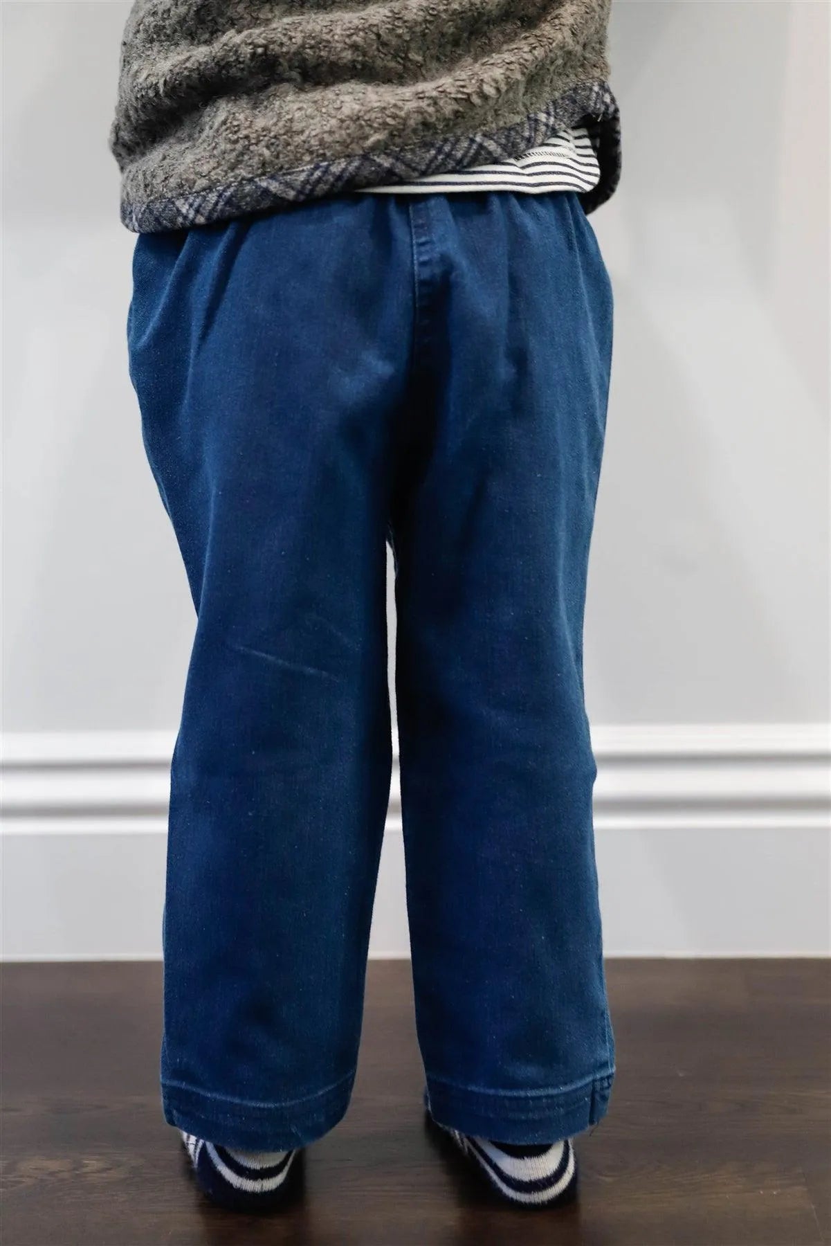 Toddler Girls Indigo Denim Front Tie Detail Pants /1-2-2-1 - Tasha Apparel Wholesale