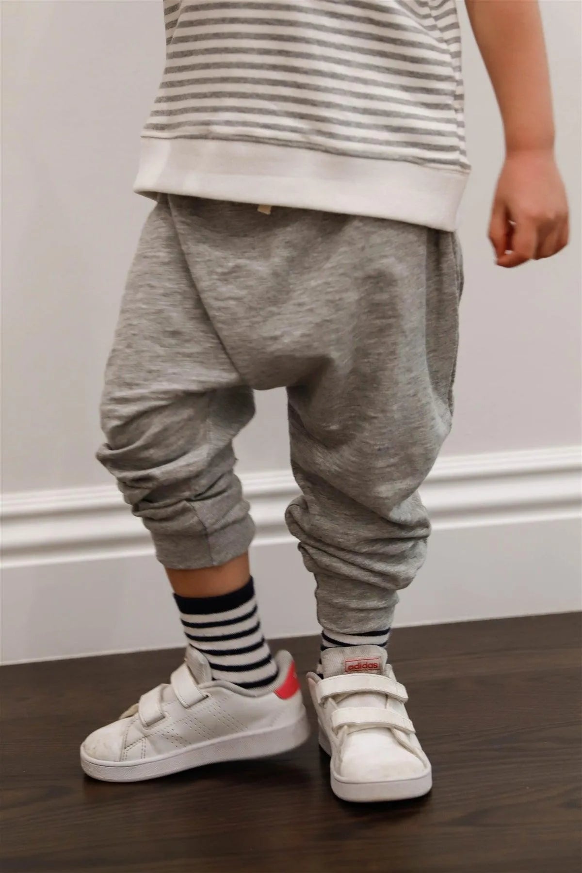 Toddler Girls Heather Grey Cotton Sweatpants /1-1-1-1 - Tasha Apparel Wholesale