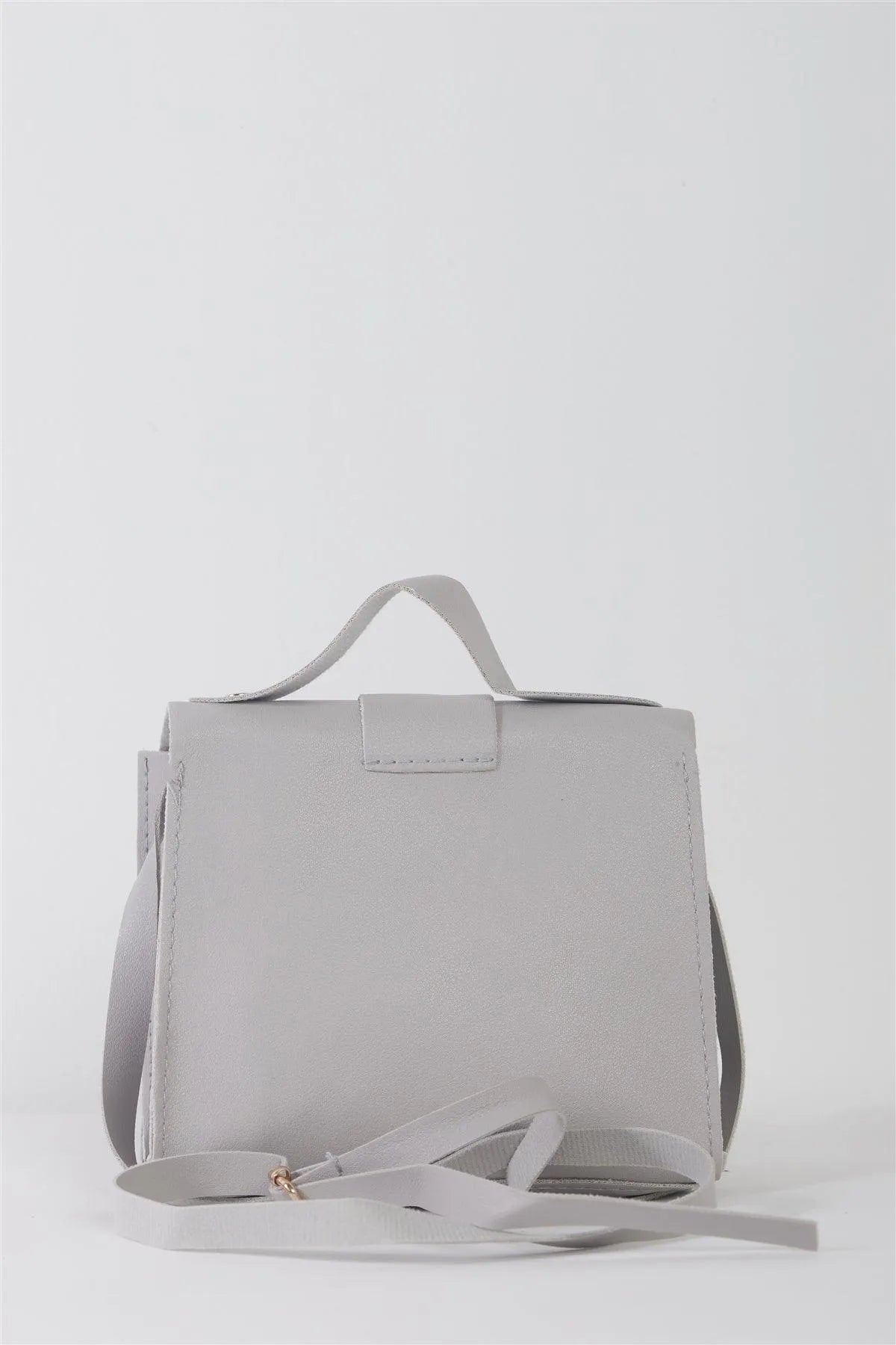 Vegan Leather Buckle Crossbody Handbag /3 Bags - Tasha Apparel Wholesale
