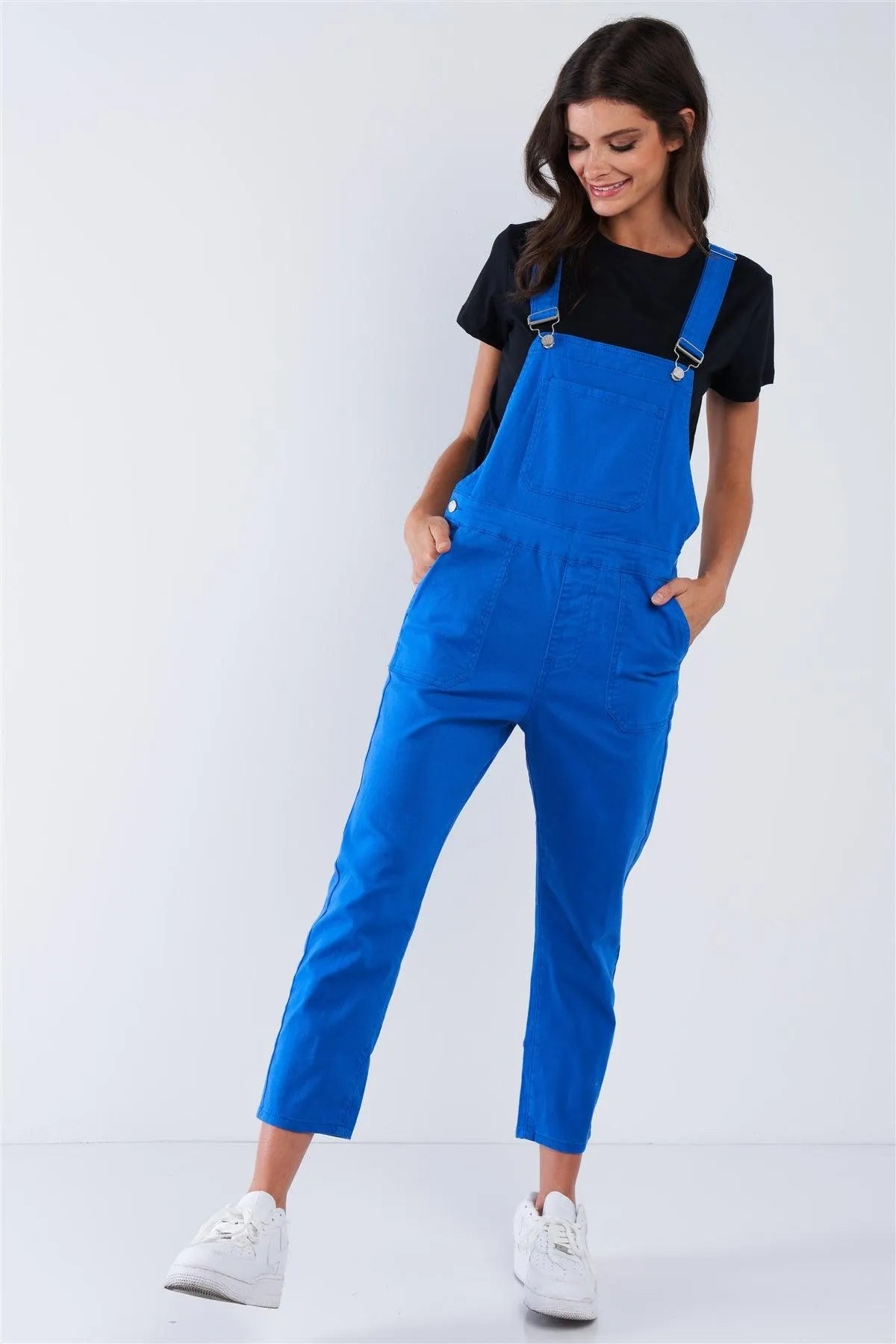 Royal Blue Soft Ankle Length Overall - Tasha Apparel Wholesale