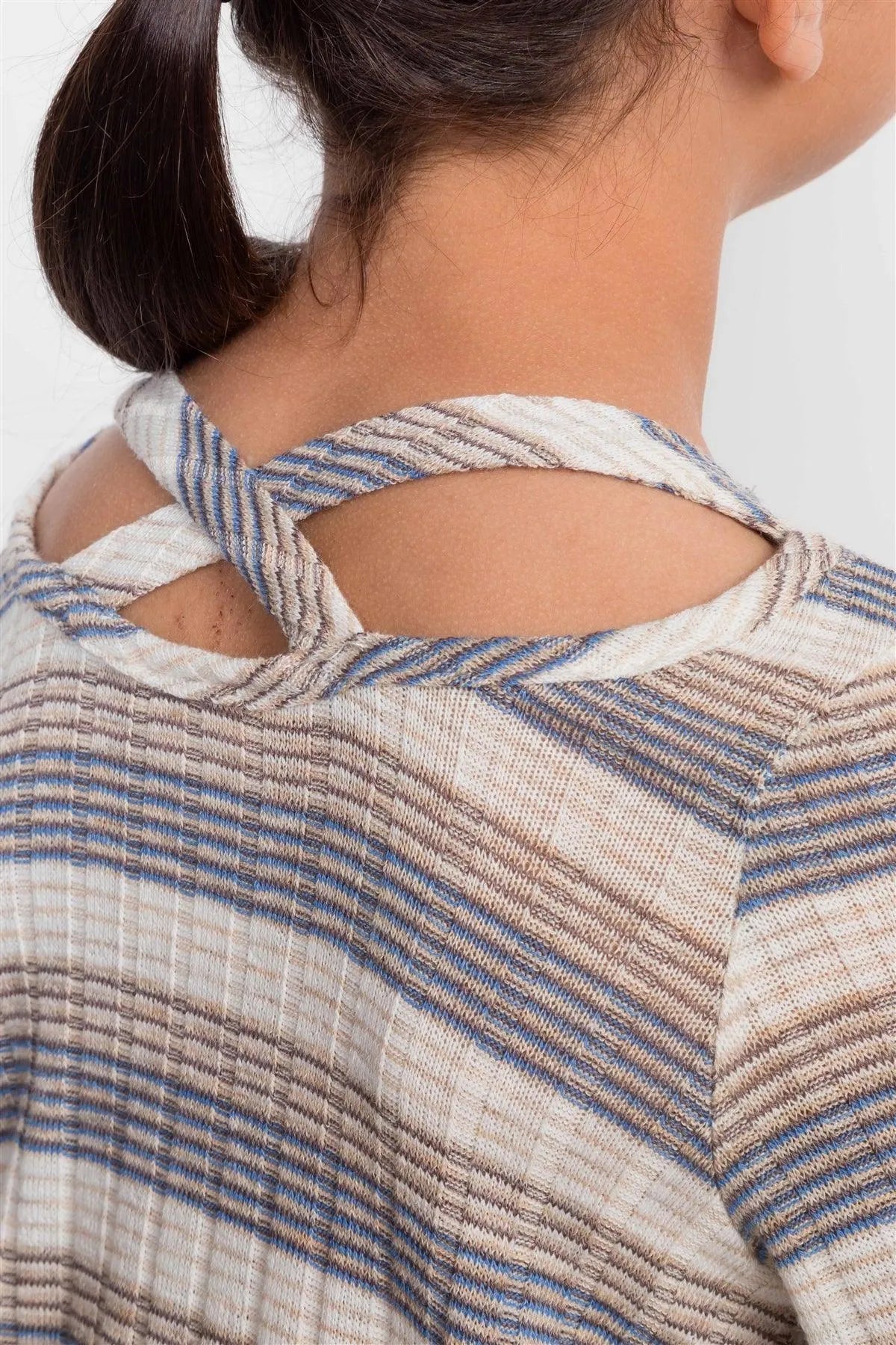 Girls Multi Color Frayed Hi-Low Hem Top / 1-2-2-1 - Tasha Apparel Wholesale