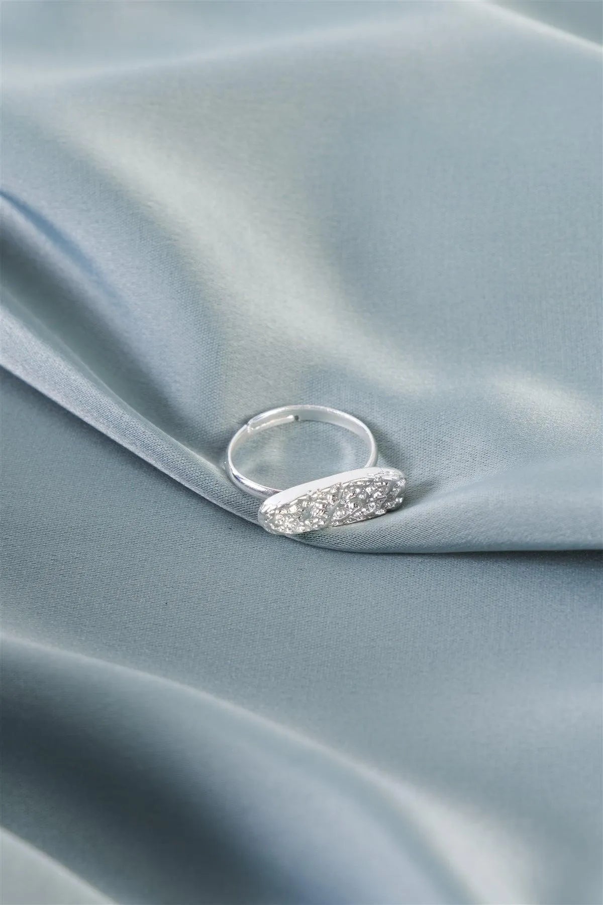 Silver Metallic Bar Ring /6 Pieces - Tasha Apparel Wholesale