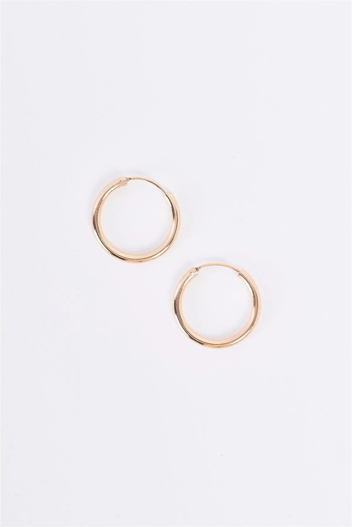 Minimalistic Polished Gold Small Huggie Hoop Earrings /3 Pieces - Tasha Apparel Wholesale