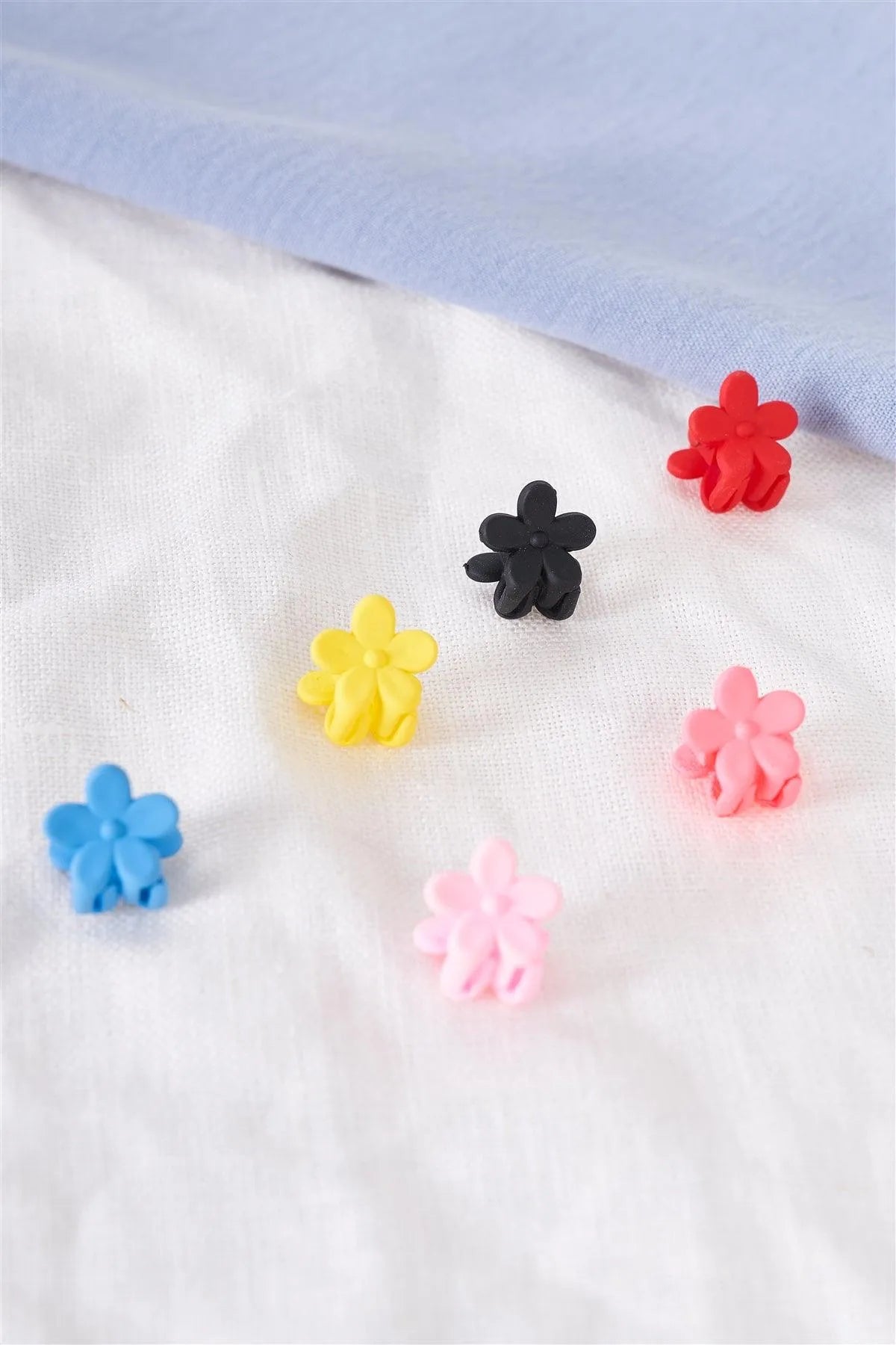 Coral Flower Mini Claw Hair Clip / 3 Pieces - Tasha Apparel Wholesale