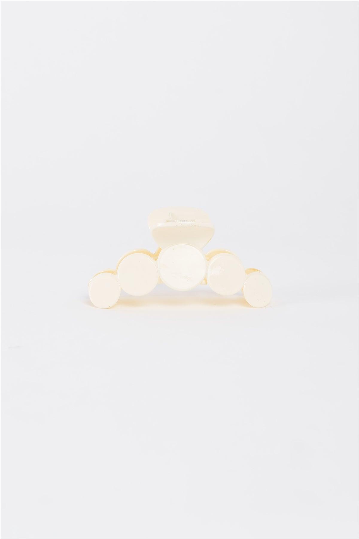 Ivory "Bubble" Glossy Hair Clip /3 Pieces - Tasha Apparel Wholesale