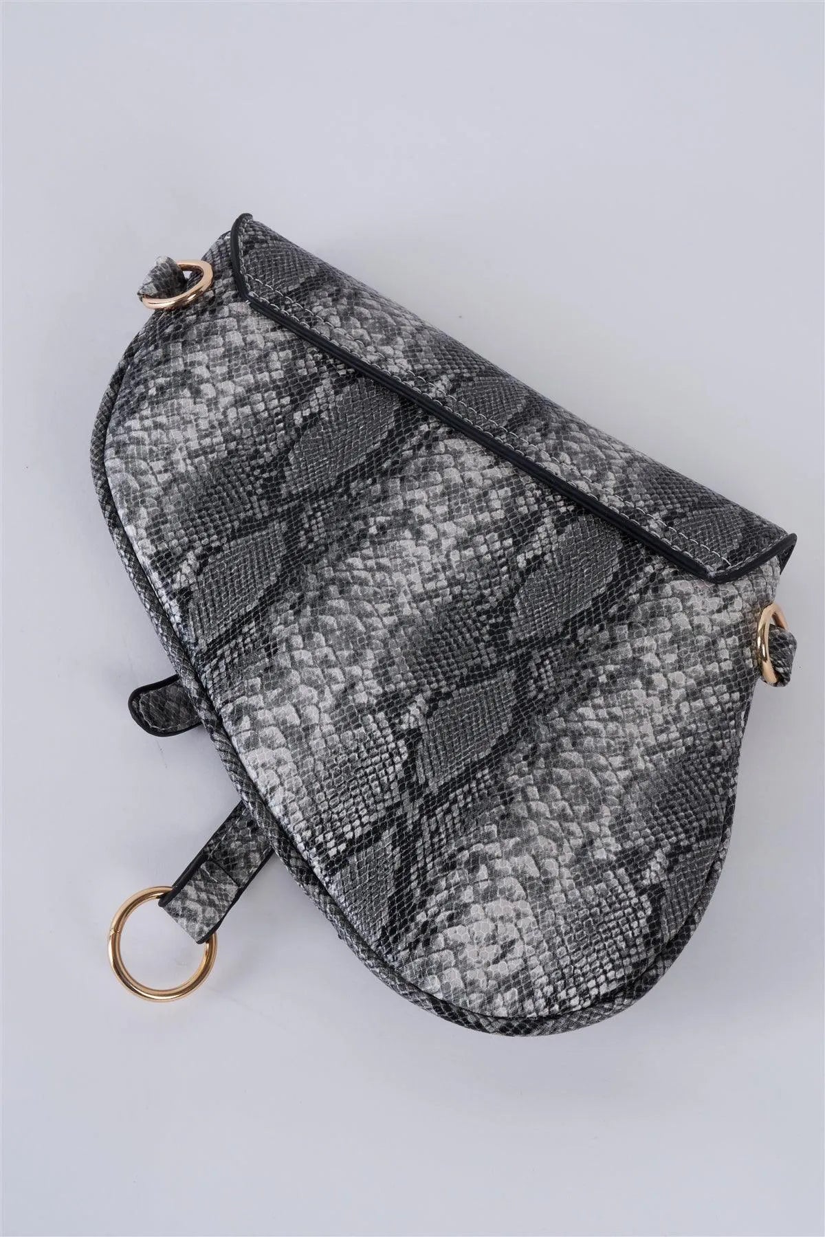 Monochromatic Snake Print Retro Crossbody Handbag /3 Bags - Tasha Apparel Wholesale