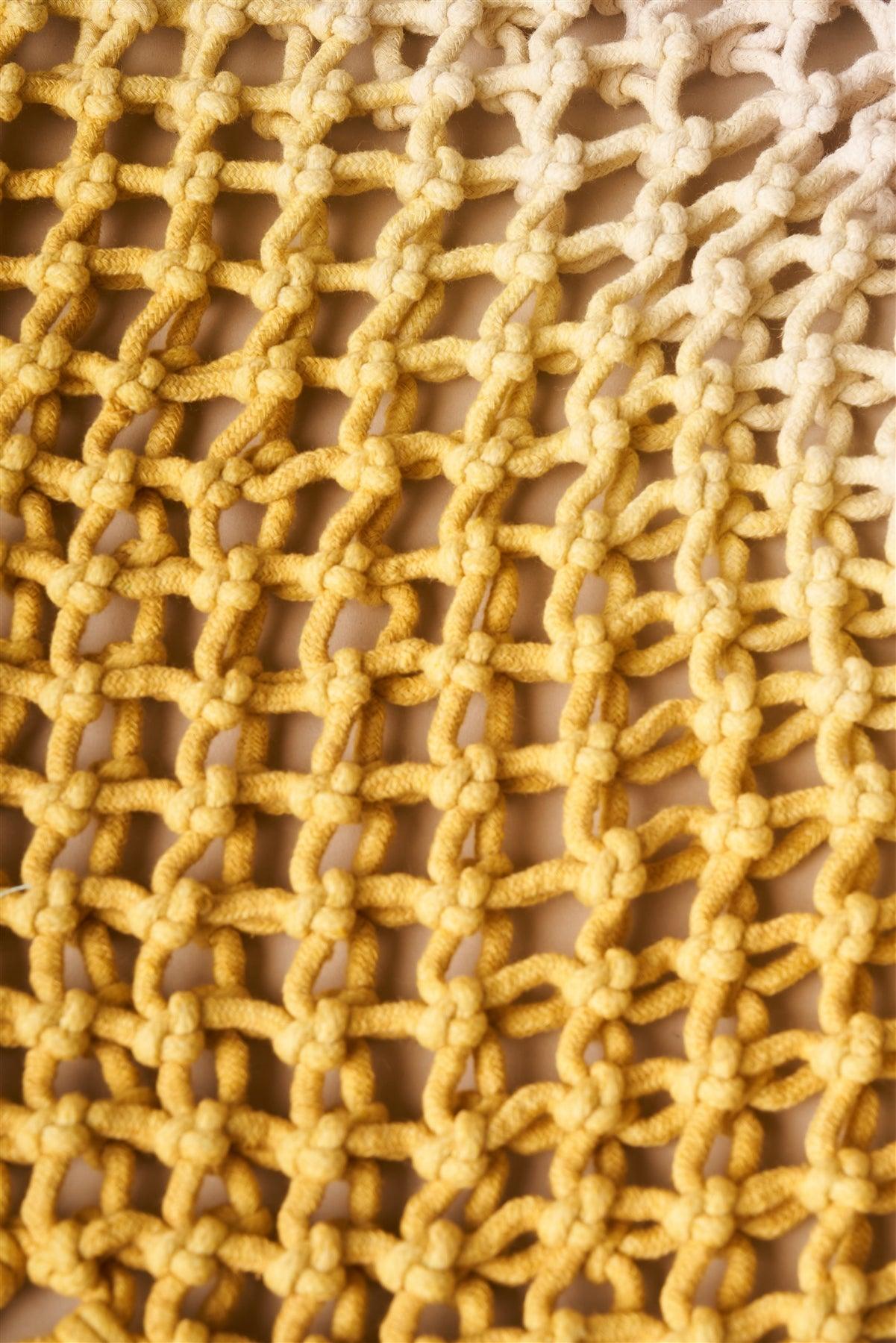 Yellow Cotton Net Fringe Fashion Bag /1 Bag