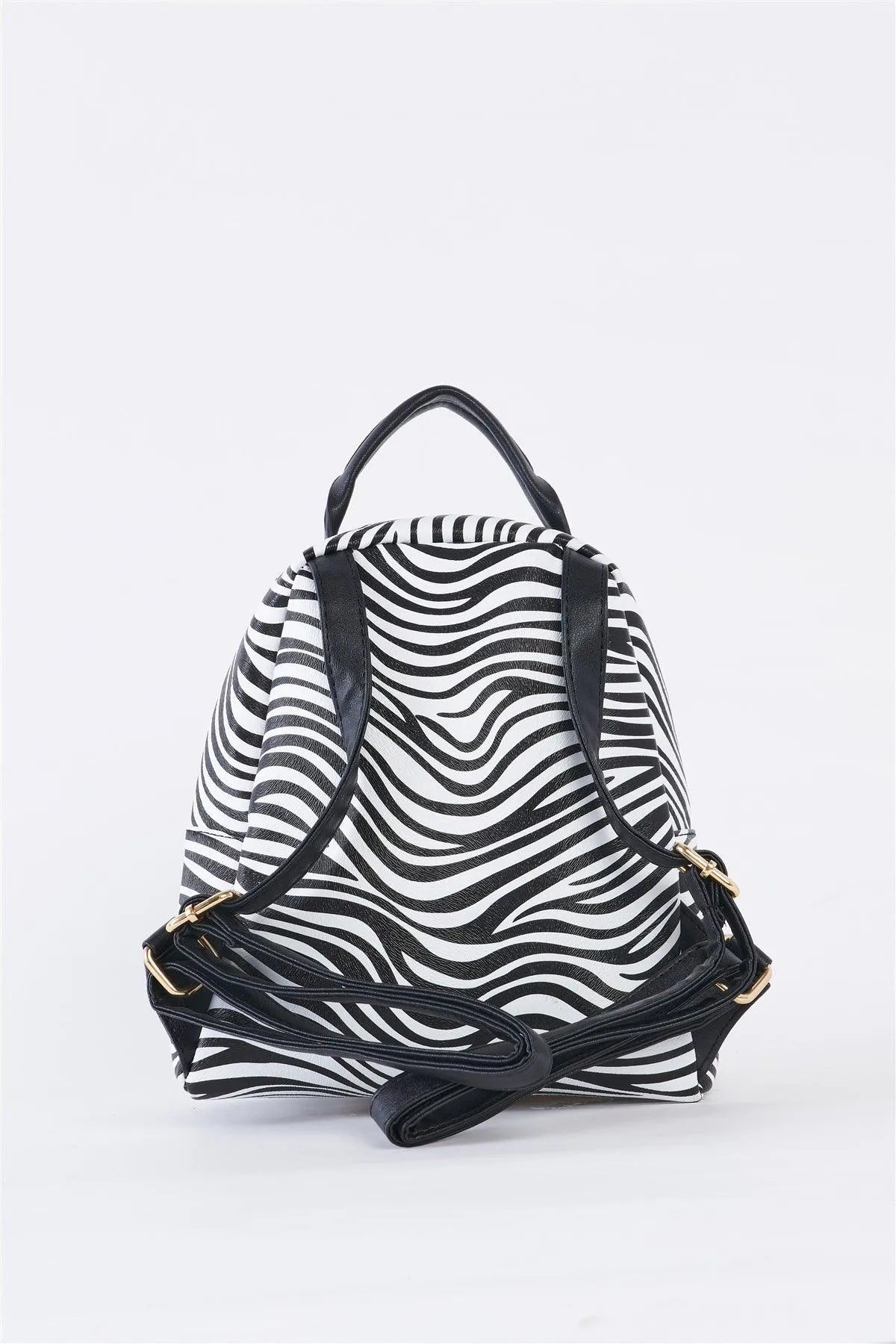 Safari Zebra Print Vegan Leather Fashion Backpack /3 Pieces - Tasha Apparel Wholesale