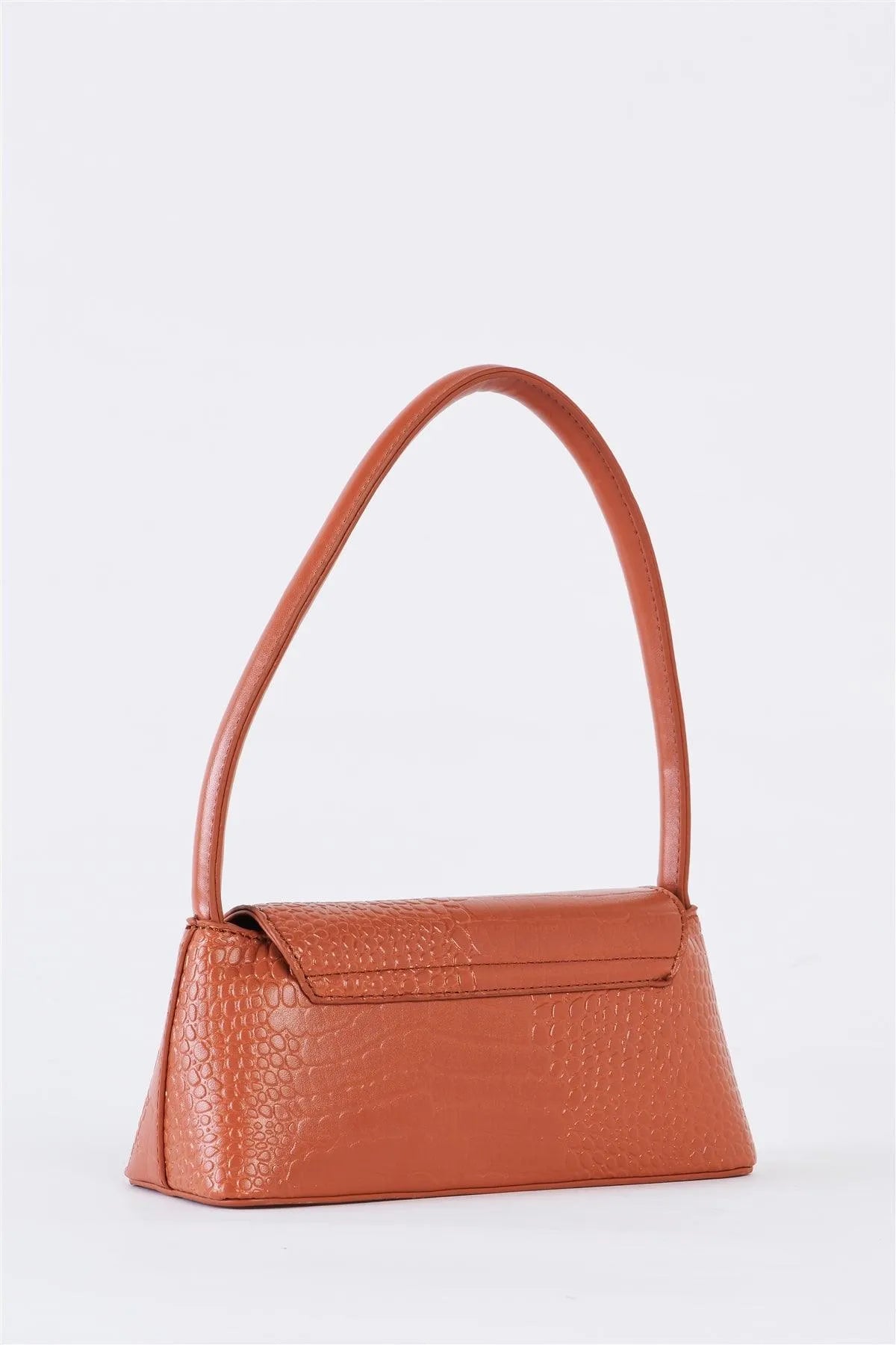 Light Brown Vintage Vegan Croc Skin Shoulder Bag /3 Bags - Tasha Apparel Wholesale