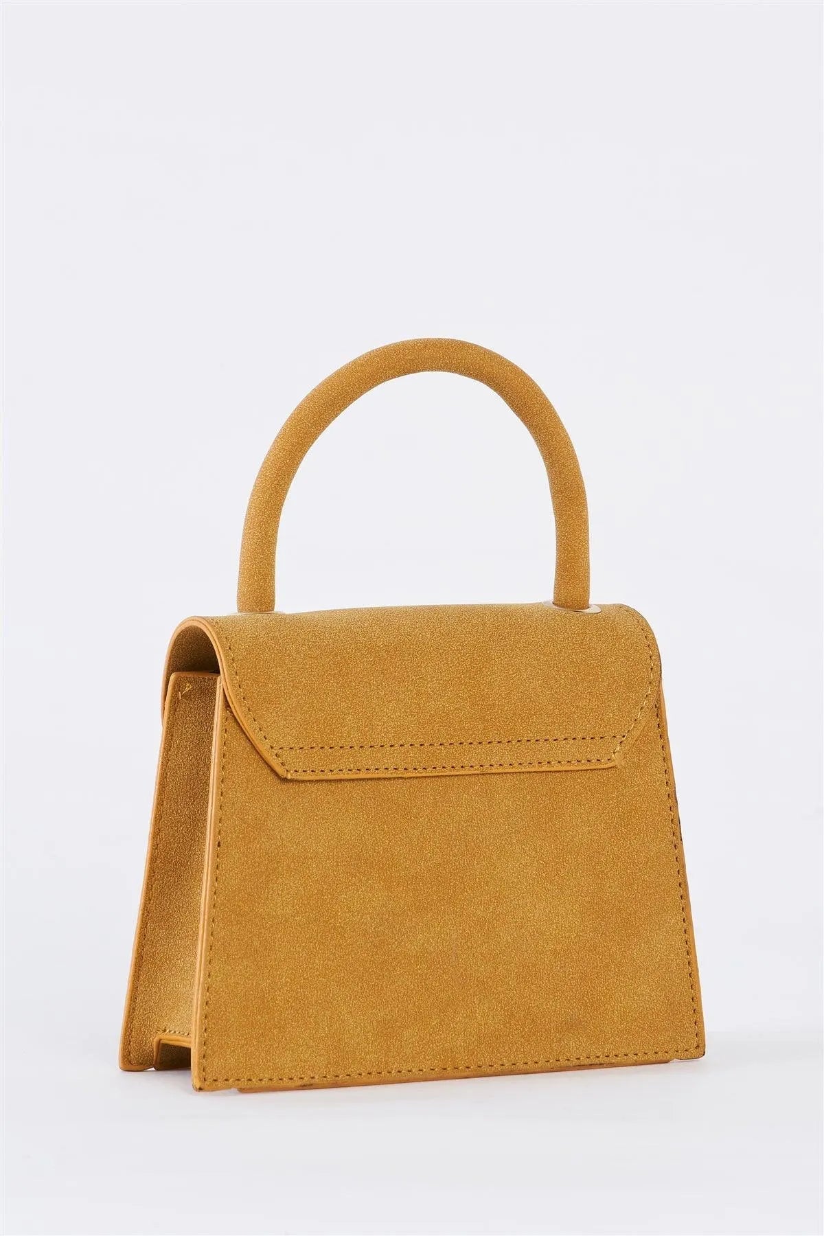 Mustard Yellow Vintage Inspired Purse With Gem Closure Detail /3 Bags - Tasha Apparel Wholesale