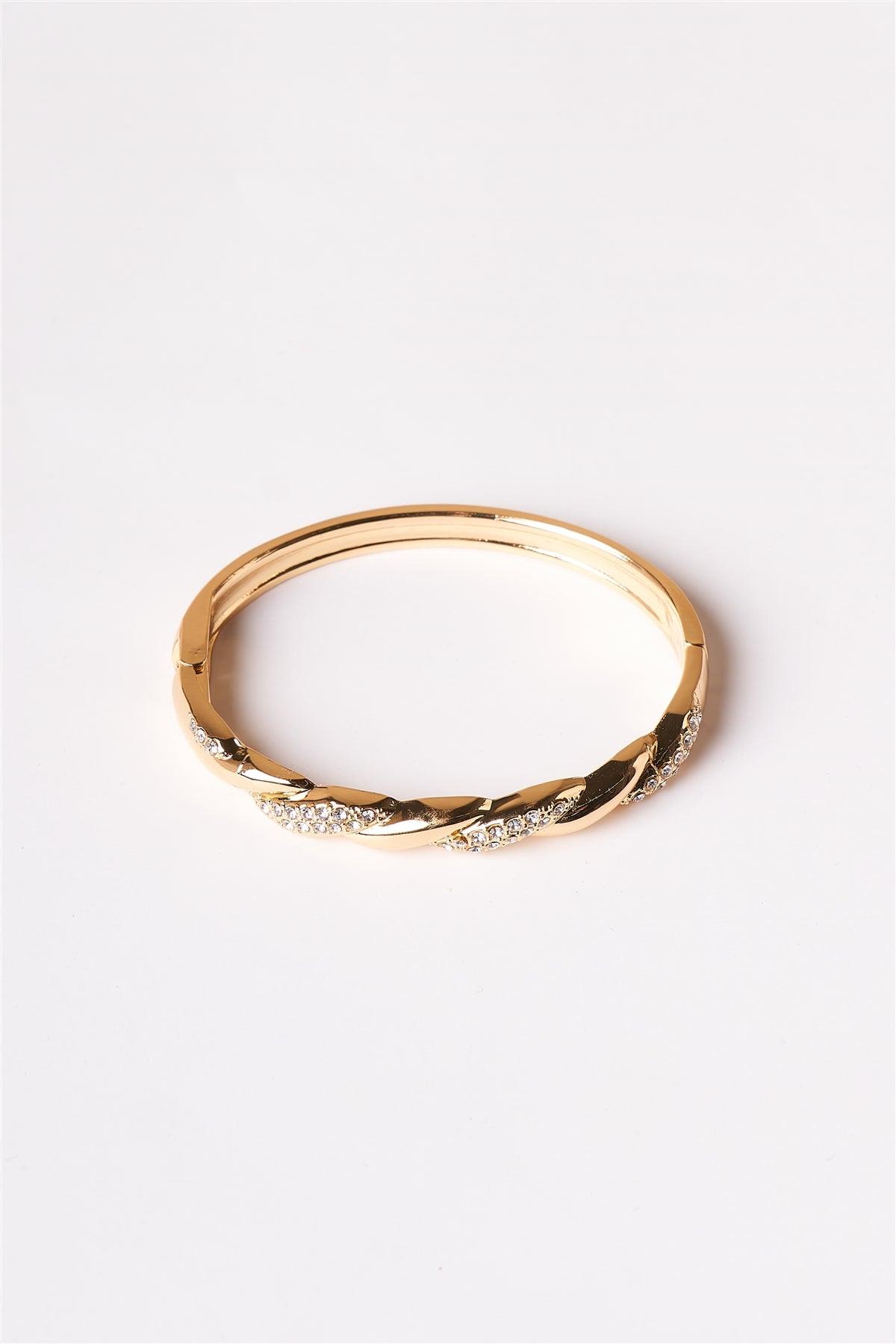 Gold Twist Bangle Bracelet /1 Piece