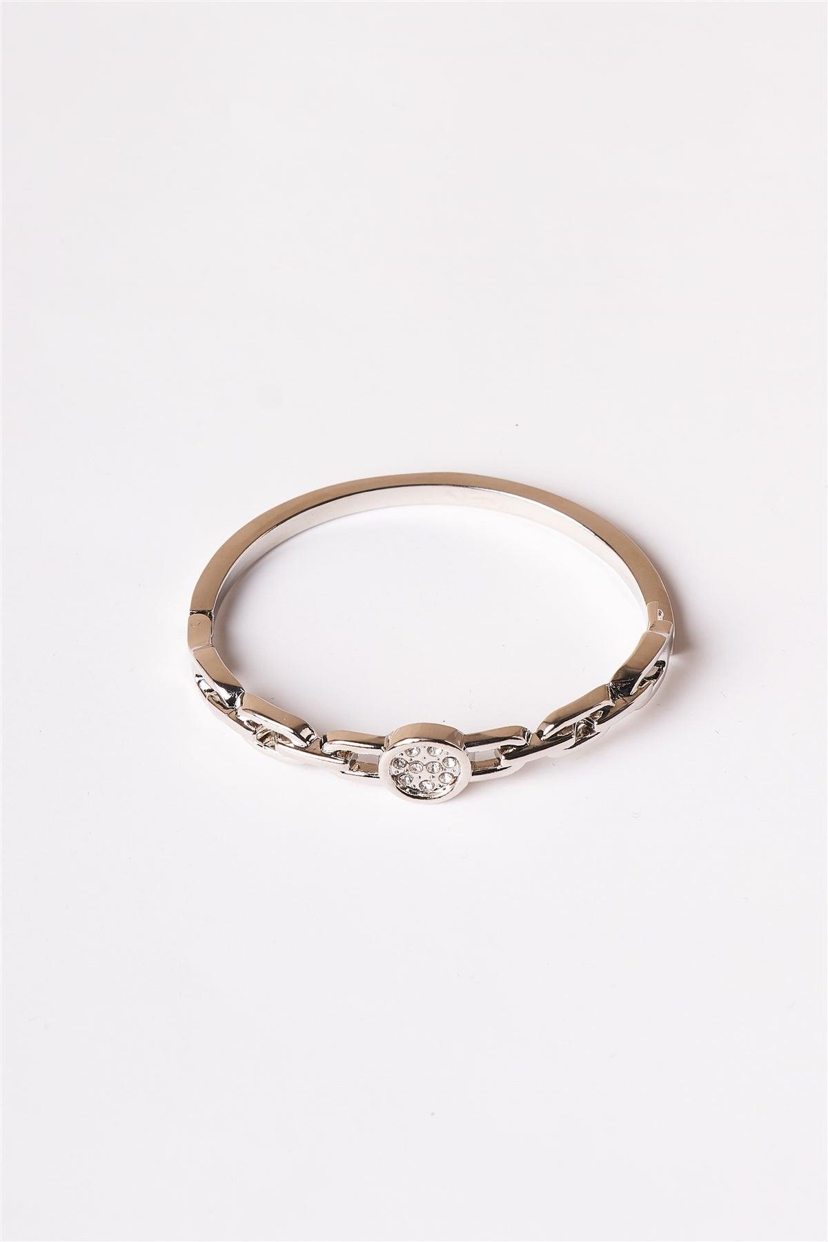 Silver Chain Bangle Clasp Bracelet /1 Piece