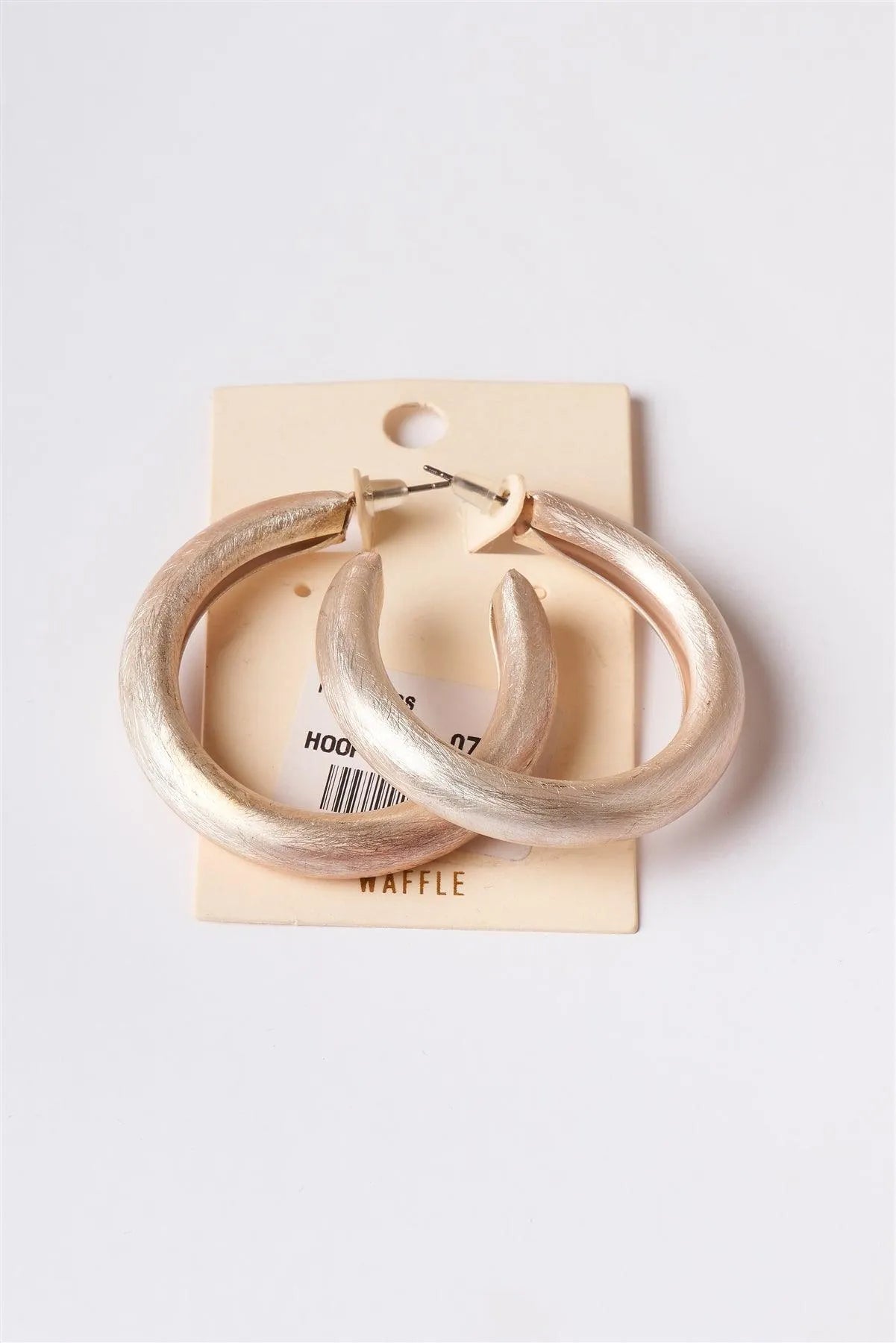 Silver Pearl Tubular Chunky Boho Hoop Earrings /3 Pairs - Tasha Apparel Wholesale