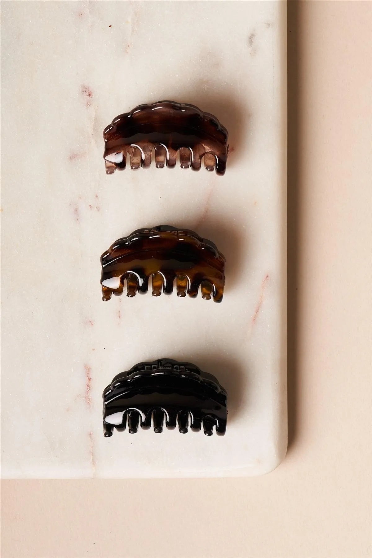 3pcs Brown And Black Mini Butterfly Clips - Tasha Apparel Wholesale