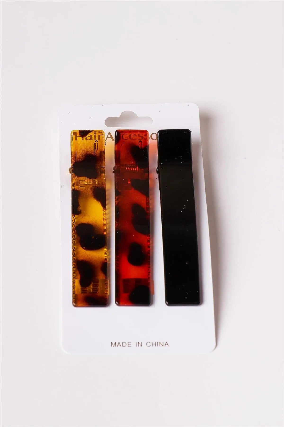 3pcs Amber Brown Black Hair Alligator Clips - Tasha Apparel Wholesale