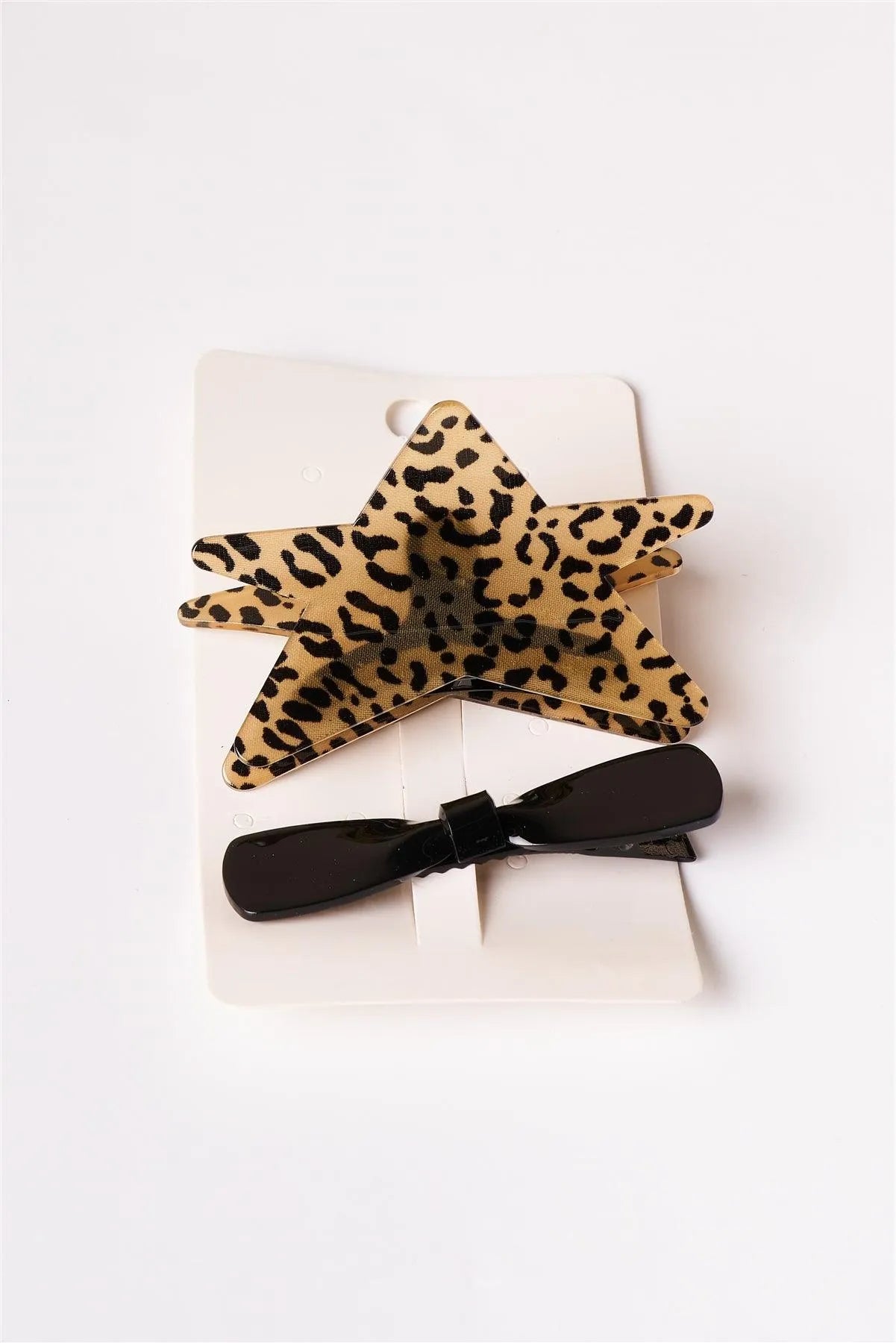 2pcs Cheetah Star Butterfly & Bow Hair Clip - Tasha Apparel Wholesale