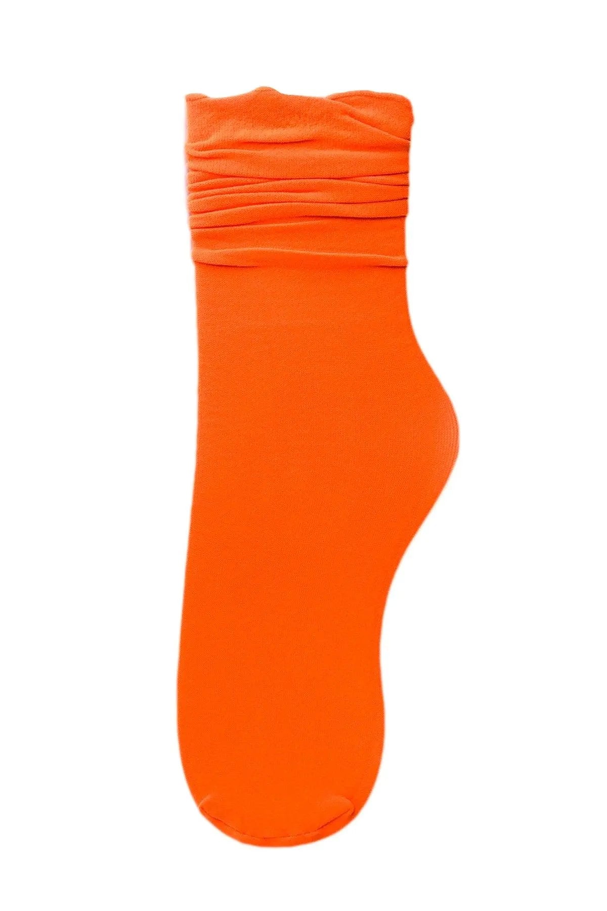 Neon Orange Nylon Mid Calf Socks /10 pairs - Tasha Apparel Wholesale