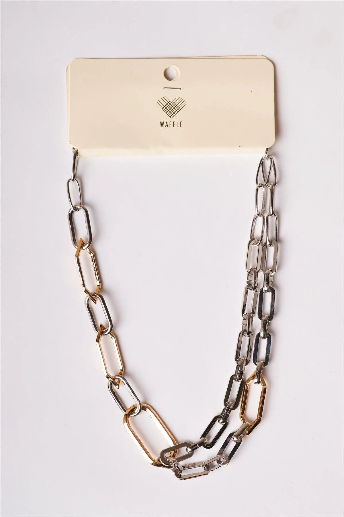 Silver Gold Unique Chain Link Choker Necklace /6 pieces - Tasha Apparel Wholesale