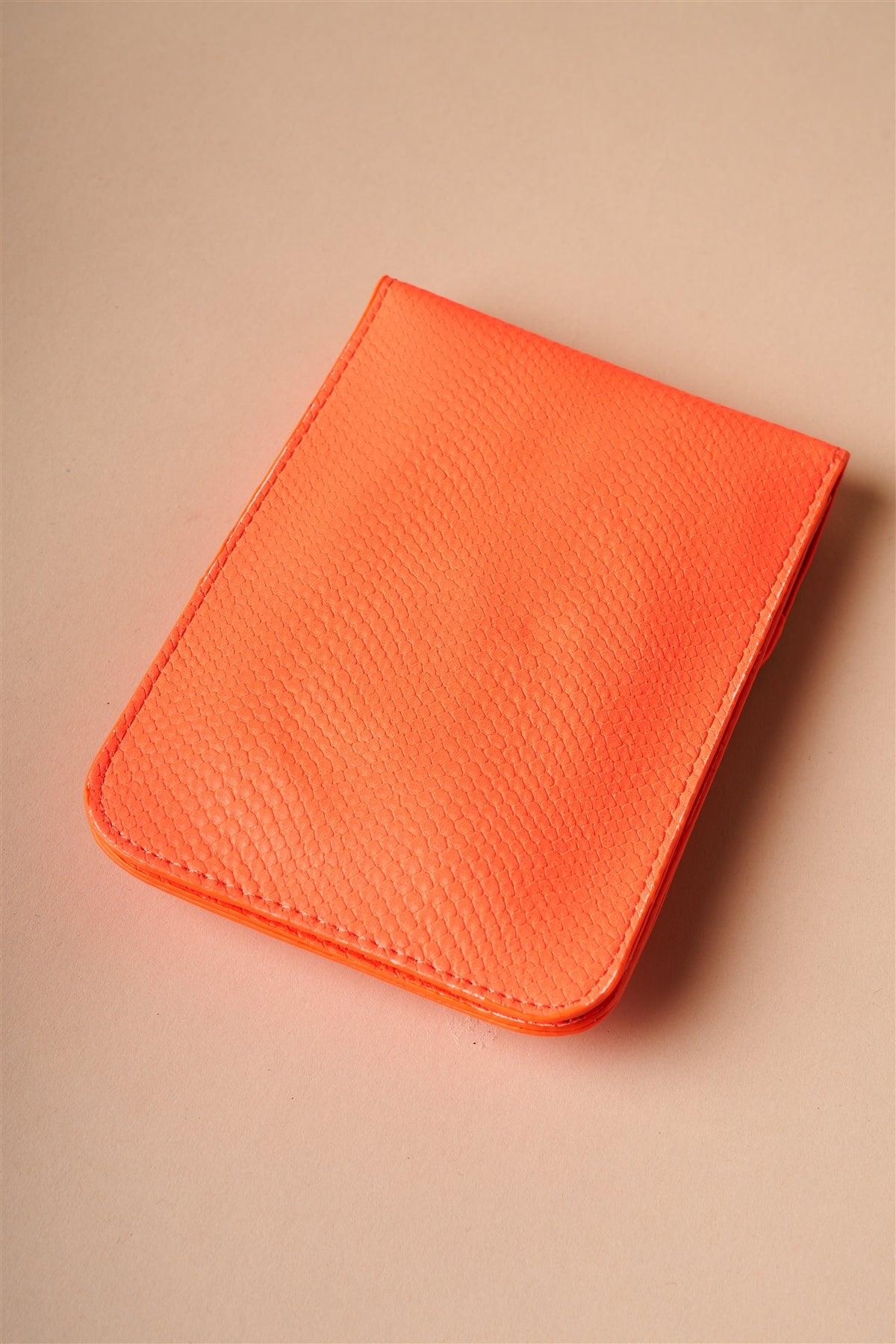 Neon Orange Python Ring Loop Crossbody Bag /1 Piece
