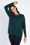 Heather Green Button Up Collar Neck Long Sleeve Sweater /2-2-2