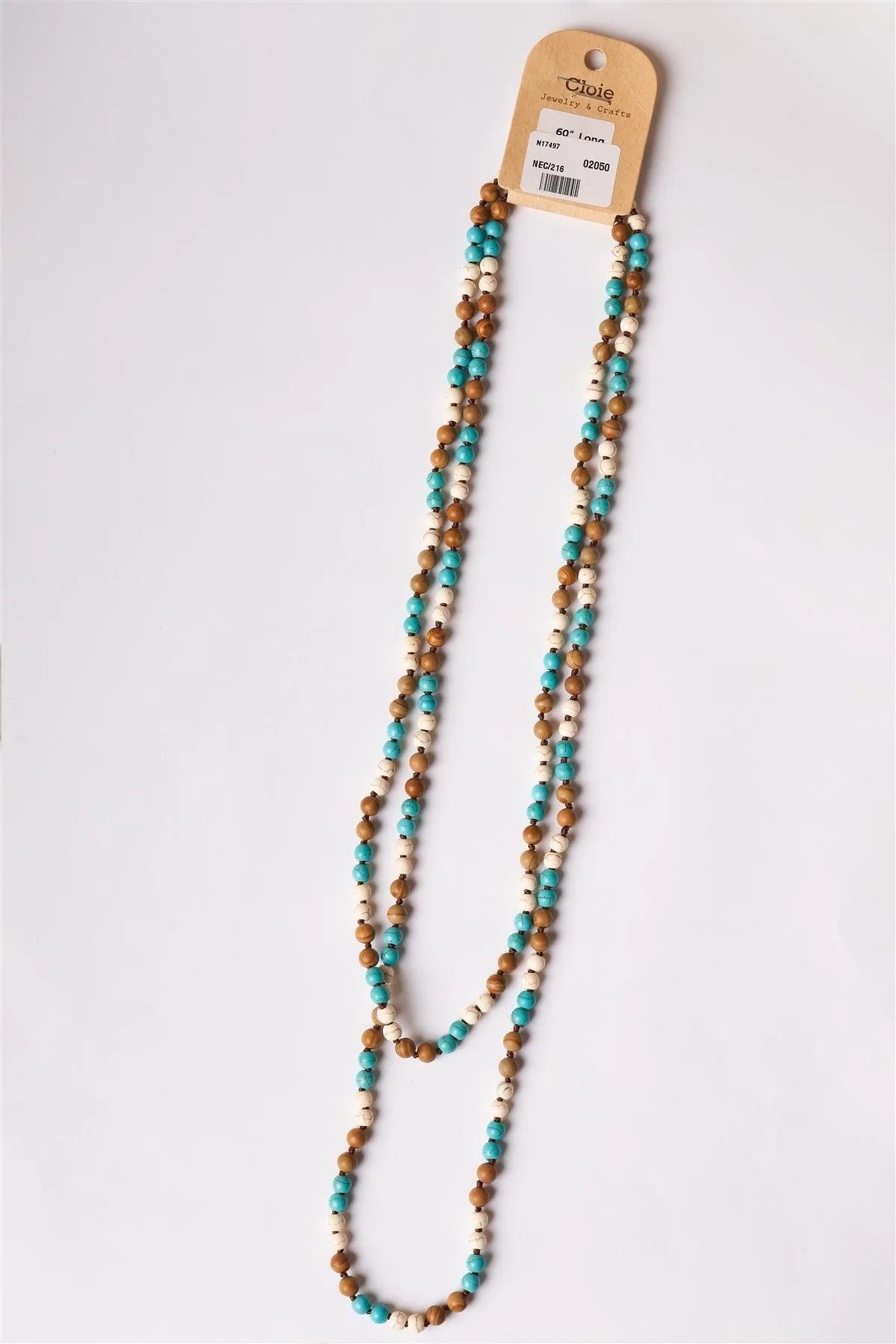 Multi Color Functional Wrappable Semi Precious Stone Necklace /6 Pieces - Tasha Apparel Wholesale