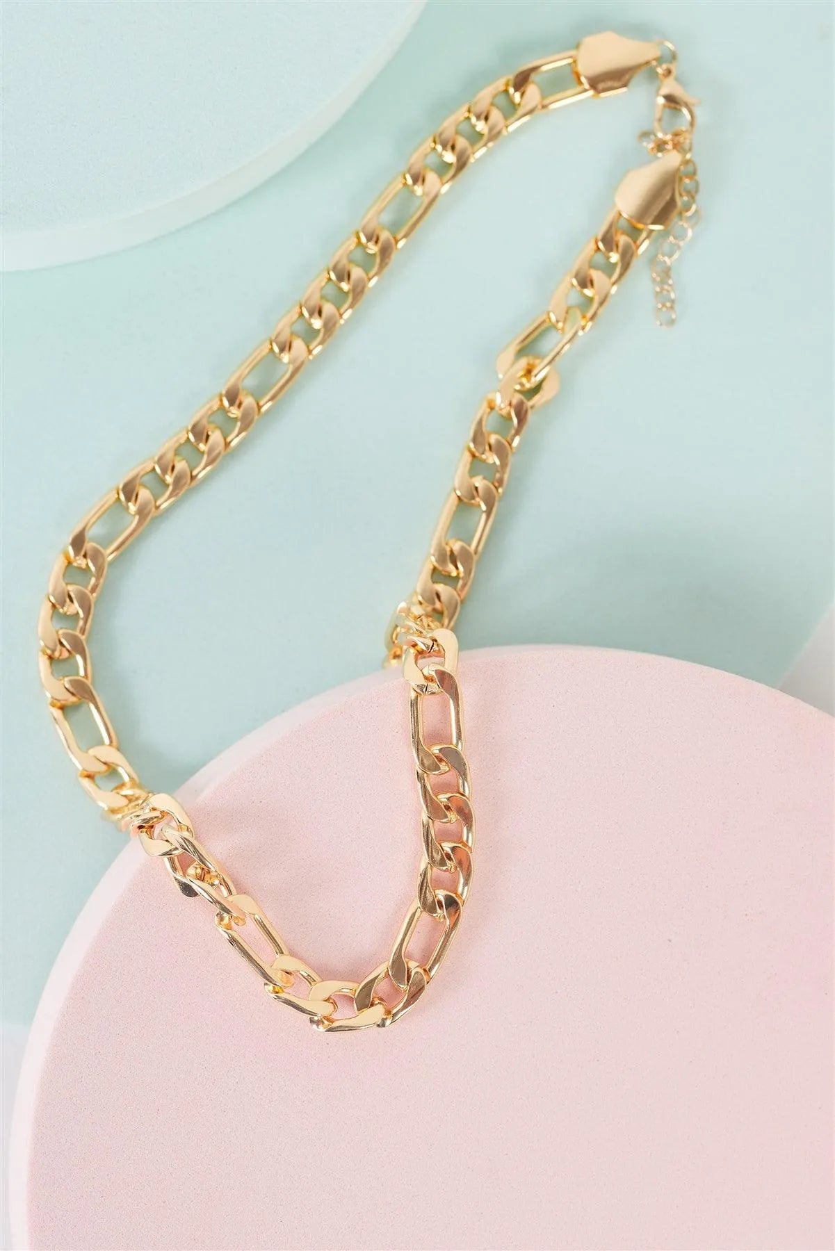 Gold Figaro Link Chain Necklace - Tasha Apparel Wholesale