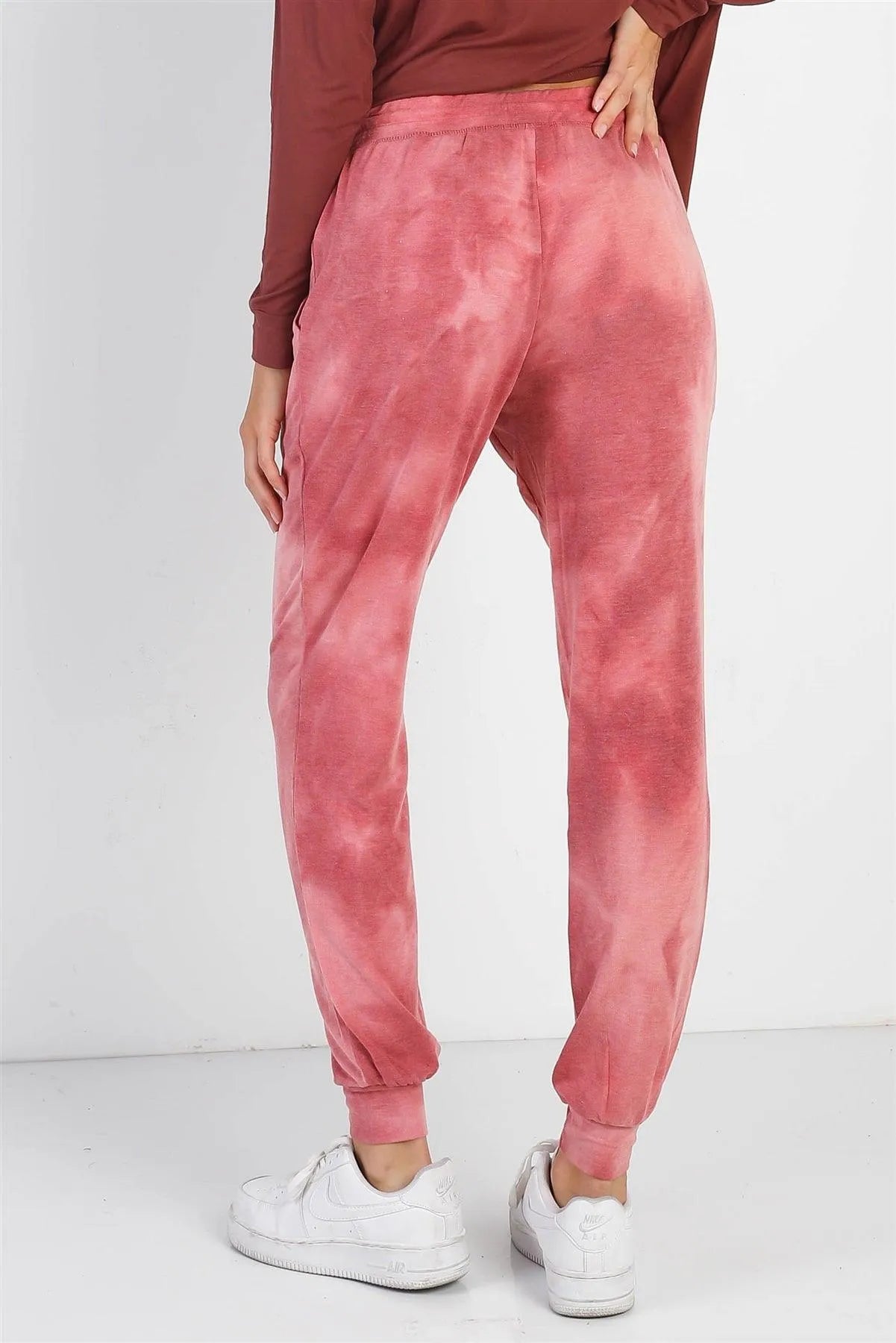 Rust Tie-Dye Jogger Pants - Tasha Apparel Wholesale