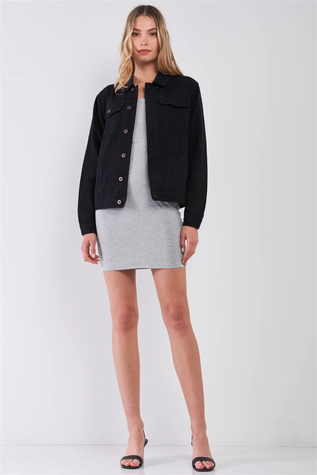 Heather Grey Sleeveless Criss-Cross Back Spaghetti Straps Cut-Out Back Detail Bodycon Mini Dress /1-2-2-1 - Tasha Apparel Wholesale