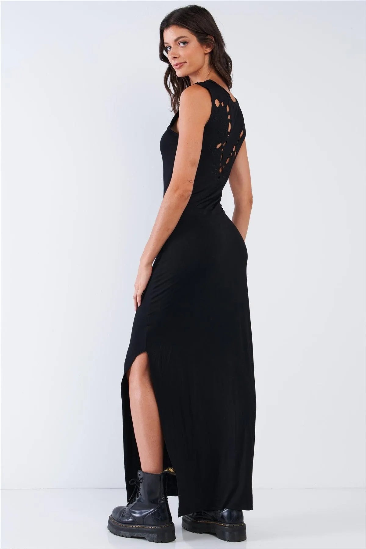 Comfy Soft Sleeveless Cookie Cutter Pattern Skin Tight Maxi Dress Comfy Soft Sleeveless Cookie Cutter Pattern Skin Tight Maxi Dress
