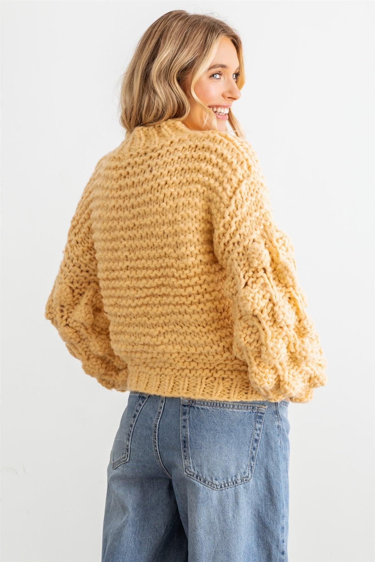Butter Knit Mock Neck Long Sleeve Sweater /2-2-2