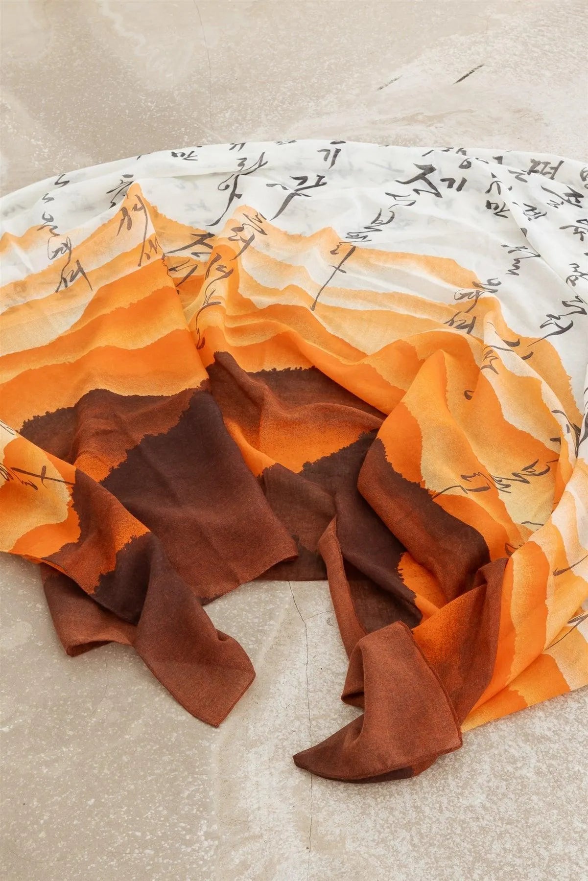 Hangul Stylish Design Korean Languages Scarf - Tasha Apparel Wholesale