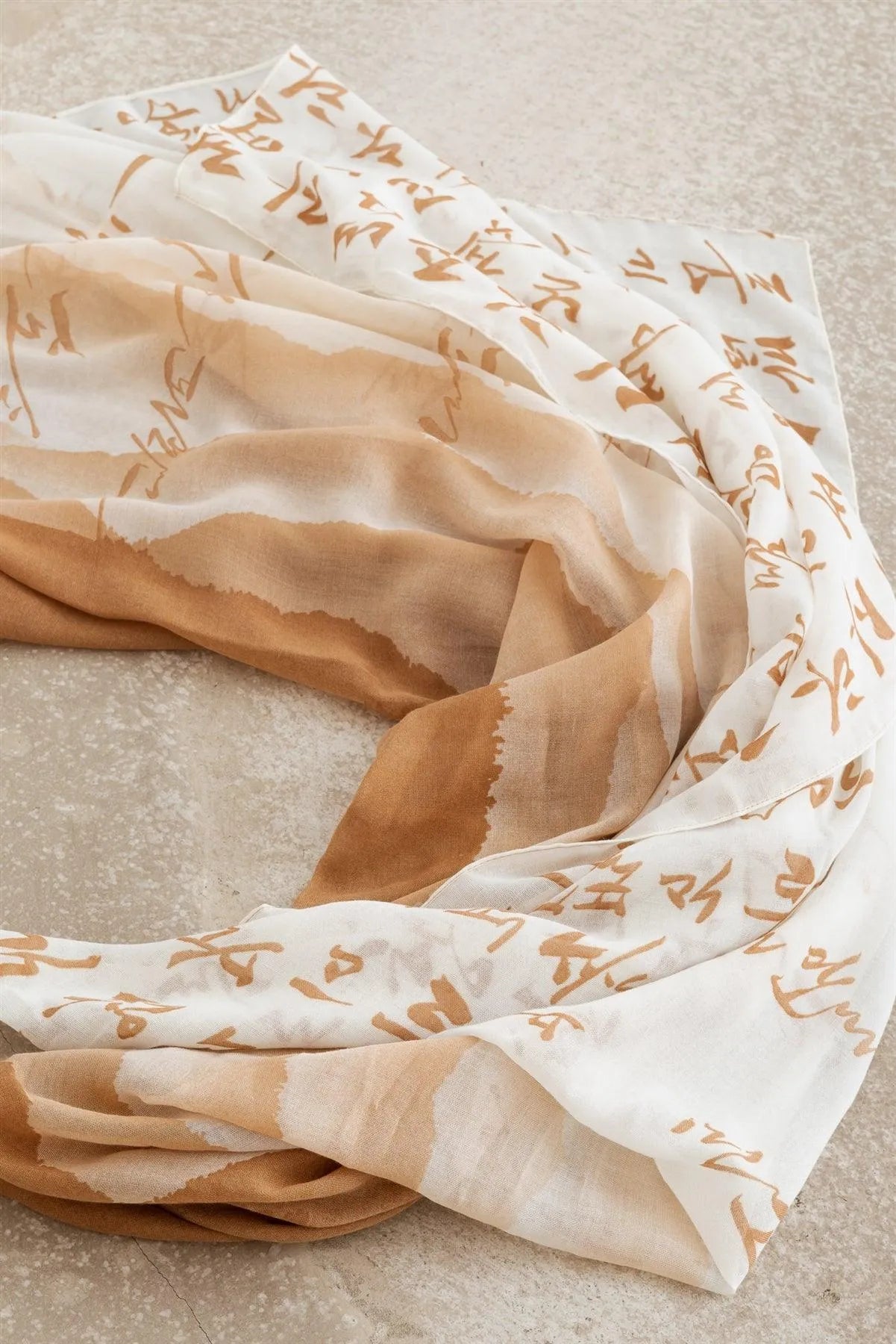 Unique Hangul Design Korean Languages Wrap Long Shawl Scarf - Tasha Apparel Wholesale