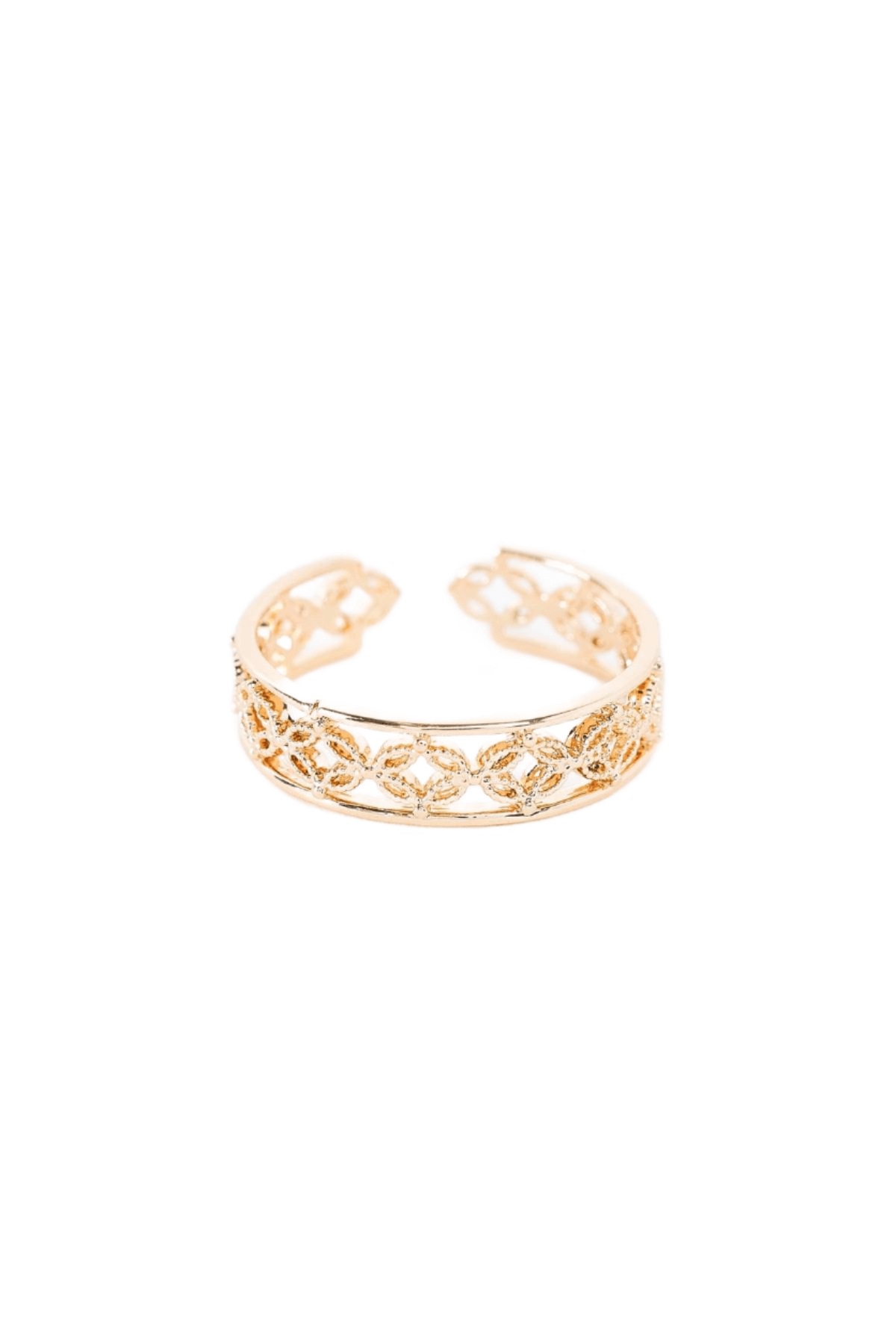 Gold Wide Cut-Out Ring