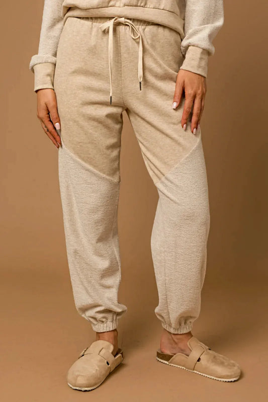 Color Block Front Tie Side Pocket Jogger Pants - Tasha Apparel Wholesale