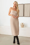 Tube Striped Smocked Back Midi Dress - Tasha Apparel Wholesale