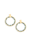 Circle Glass Inner Bead Push Back Closure Earrings - Tasha Apparel Wholesale