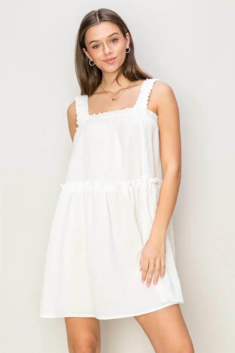 ruched sleeveless mini dress Ruched Sleeveless Mini Dress