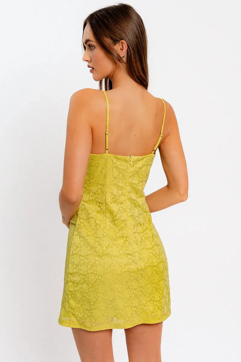 Sleeveless Corset Floral Printed Lace Mini Dress - Tasha Apparel Wholesale