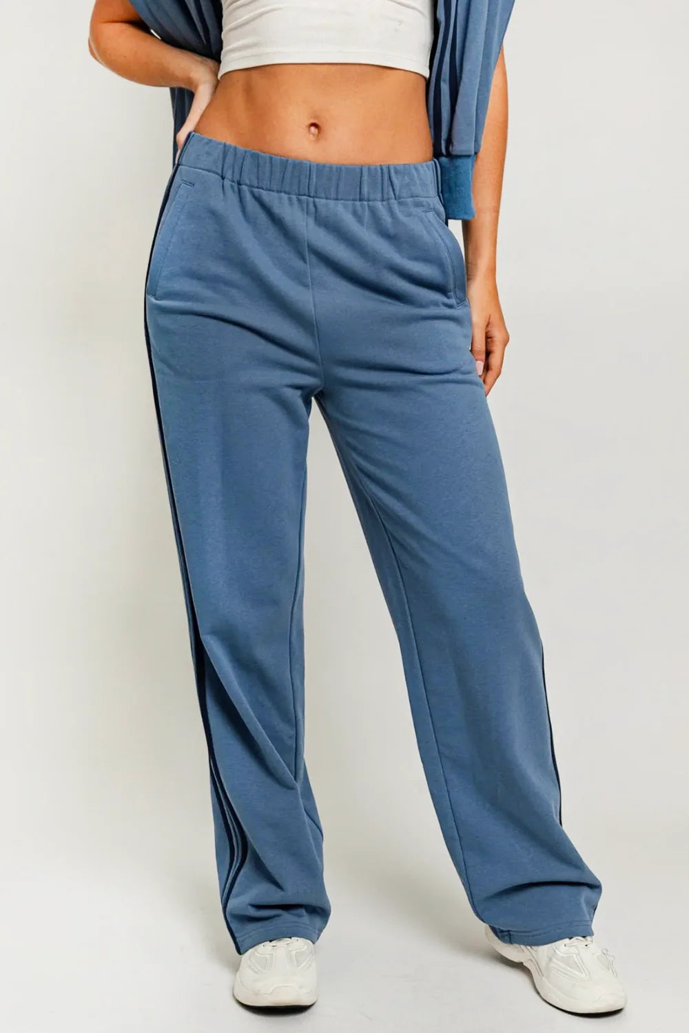 Track Pants Straight Leg Athletic Joggers Wholesale Boutique Pants - Tasha Apparel Wholesale