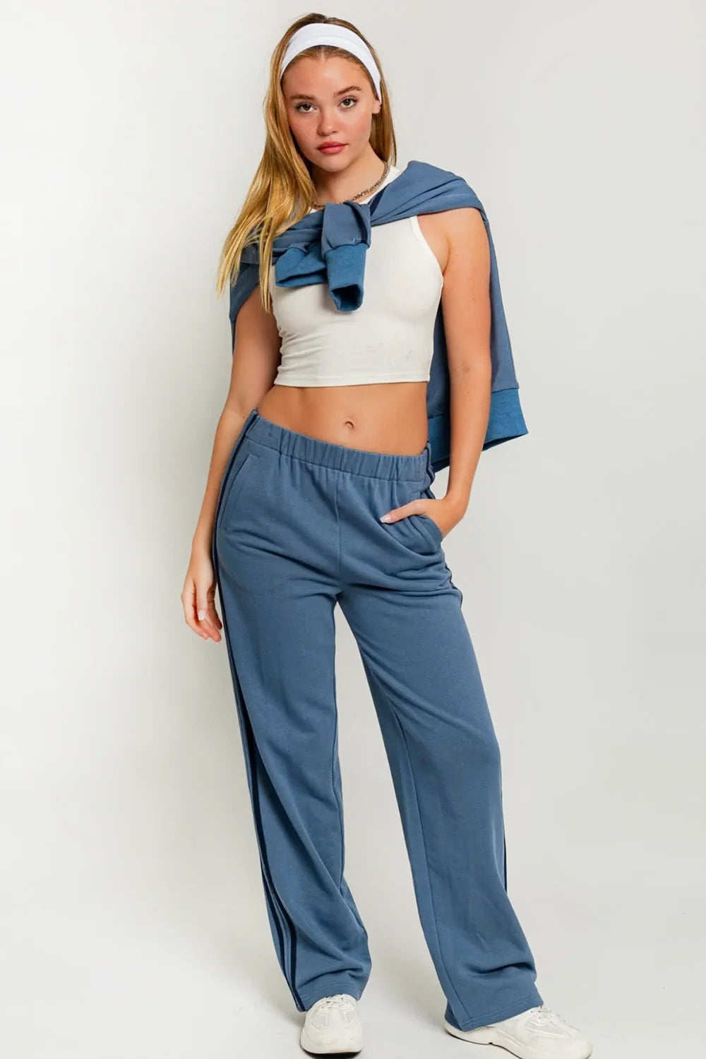 Track Pants Straight Leg Athletic Joggers Wholesale Boutique Pants - Tasha Apparel Wholesale