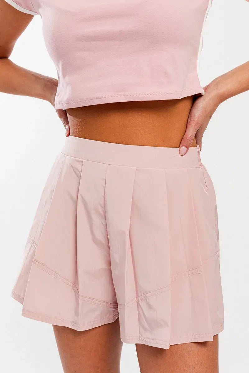 High Waisted Relaxed Fit Sports Shorts - Tasha Apparel Wholesale