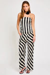 High Waist Side pocket Striped Dressy Pants - Tasha Apparel Wholesale