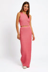 High Waisted Ribbed Knit Maxi Skirt - Tasha Apparel Wholesale