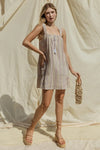 Yarn Dye Stripe Tiered Mini Dress - Tasha Apparel Wholesale