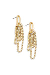 Gold Plated Crystal Dangle Earrings - Tasha Apparel Wholesale