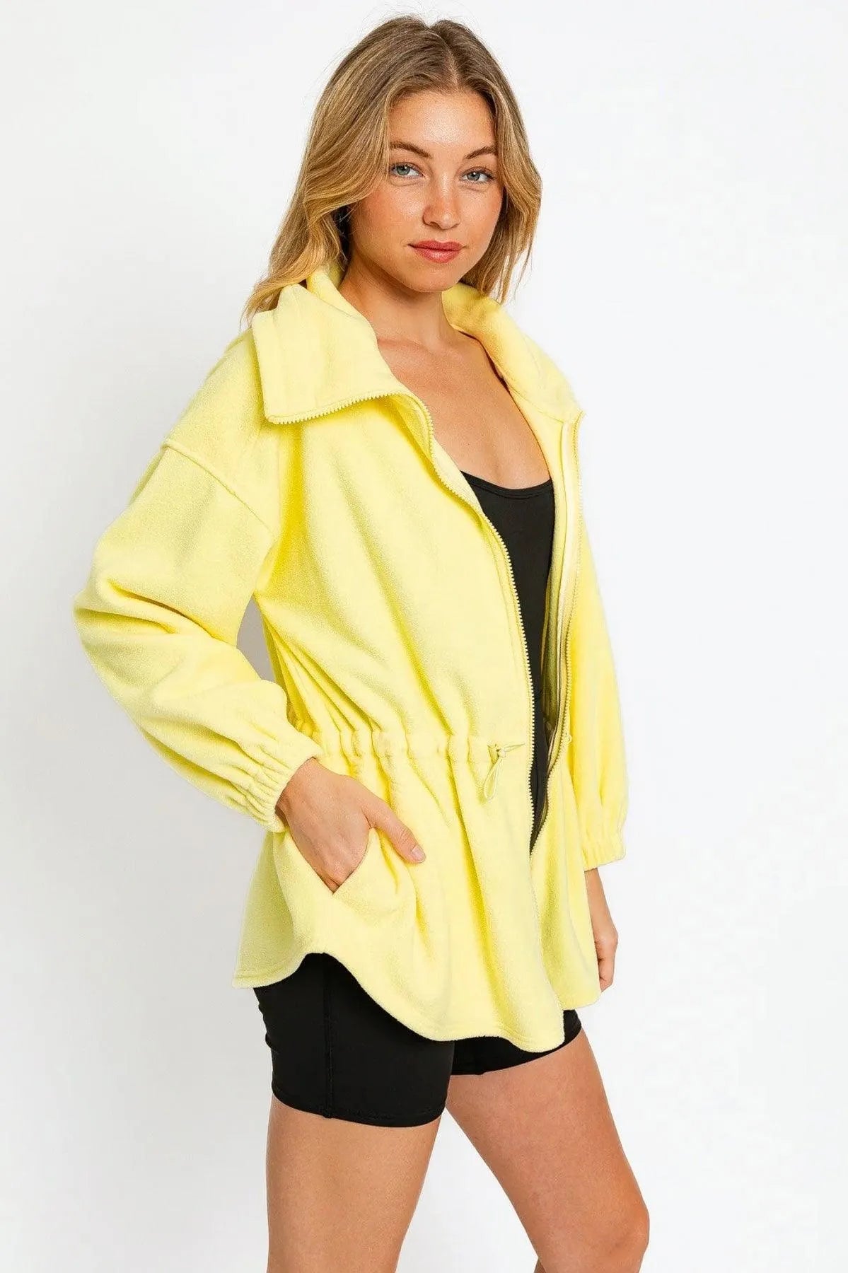 Yellow Lemon Hoodie Soft Fleece Jacket - Tasha Apparel Wholesale