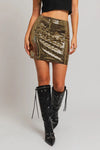 Mid Waist Stretchy Glitter Mini Skirt - Tasha Apparel Wholesale